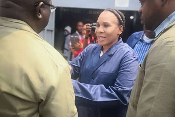 Inauguration de l’unité de transformation l ’unité de transformation de riz et de manioc de Kingabwa à Kinshasa ,2018